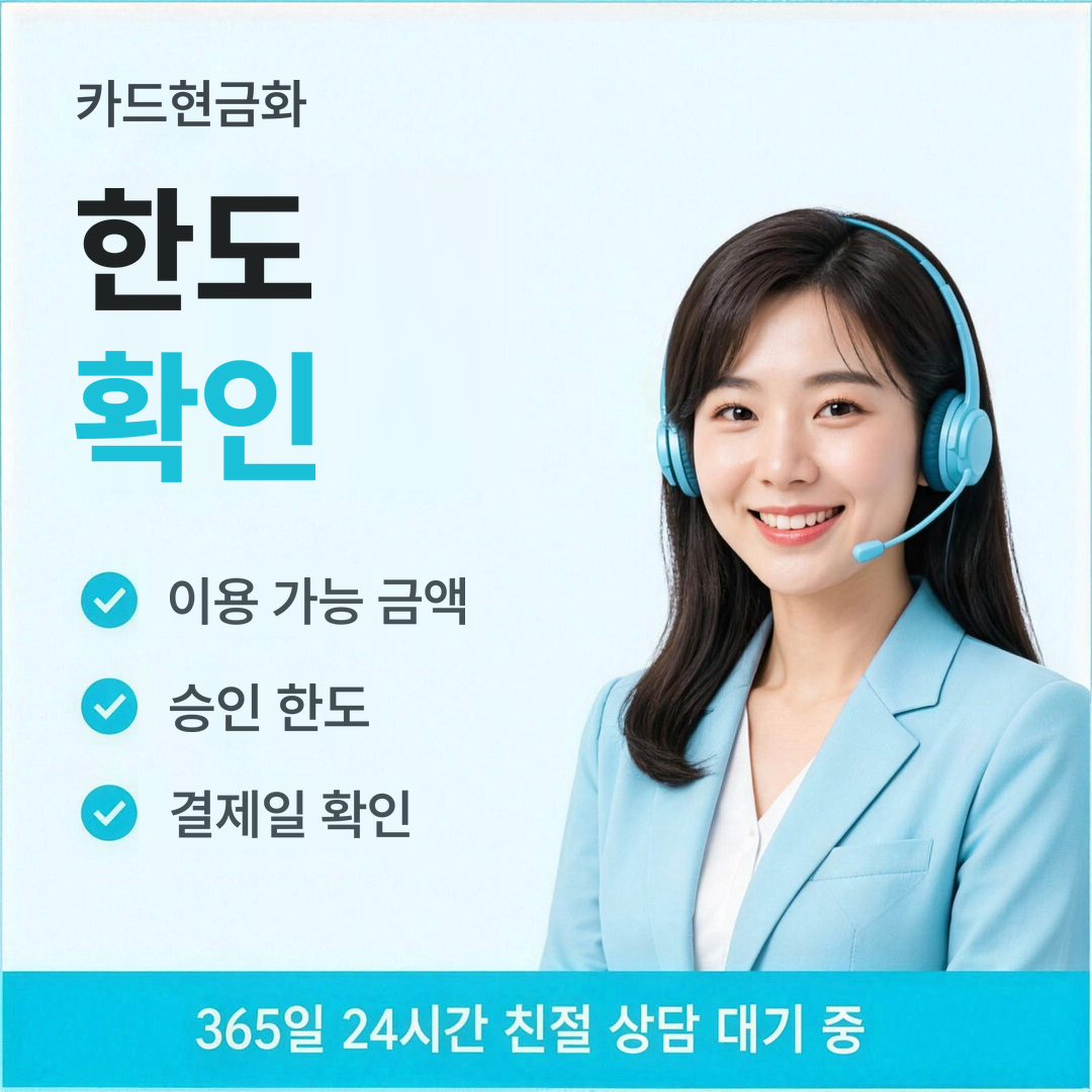 다음머니 카드현금화 한도 확인 안내